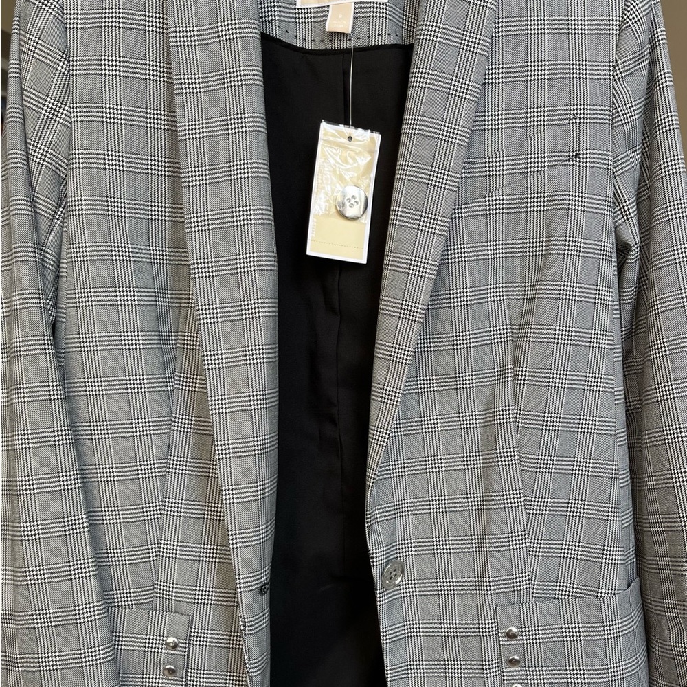 Michael Kors houndstooth blazer